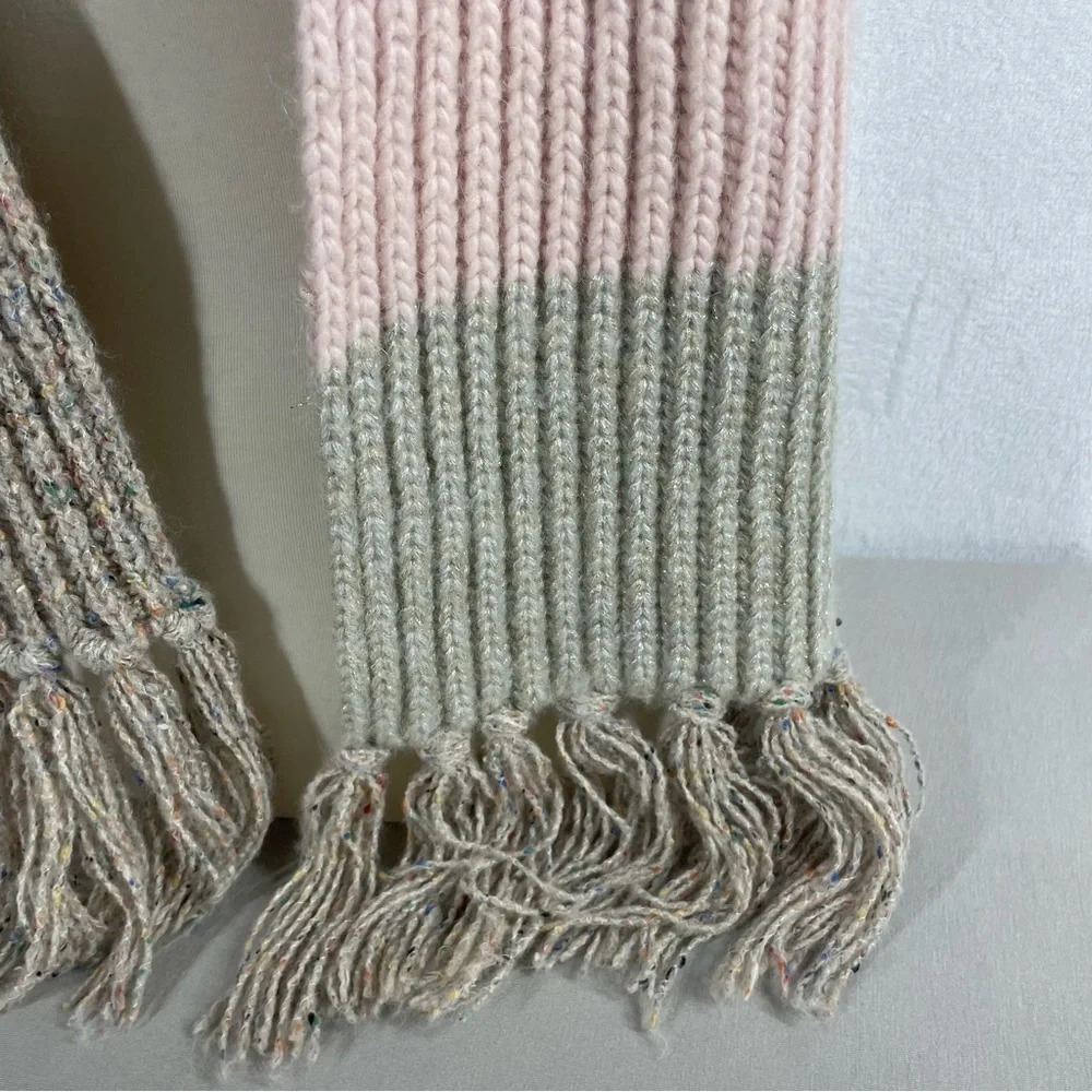 J Crew Wool Alpaca Blend Knit Tassle Scarf - Picture 3 of 7
